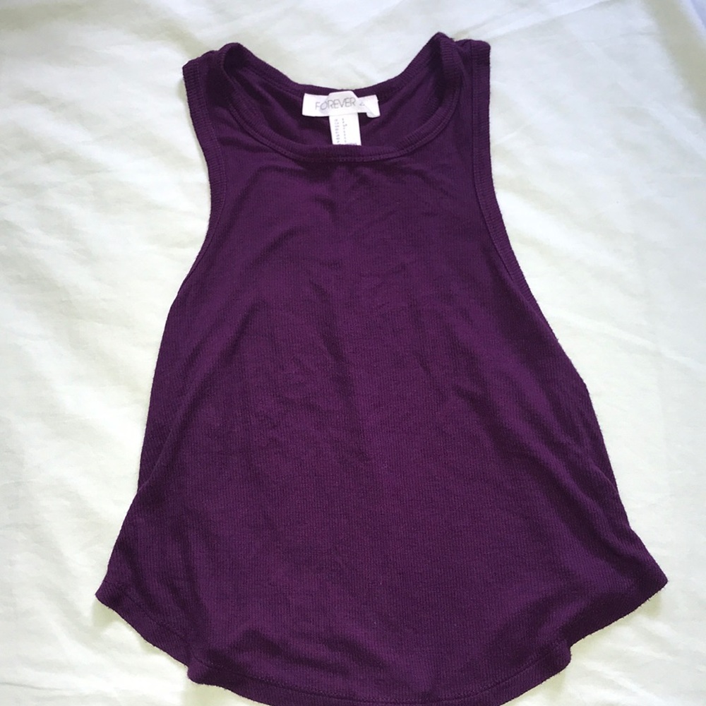 Purple racer back tank